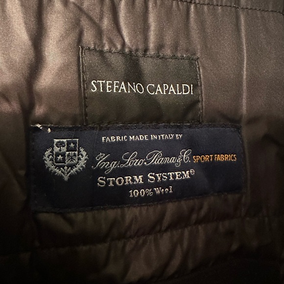 Stefano Capaldi Loro Piana Storm System Wool Coat Black Car Coat Italy Size 14 - Picture 8 of 12